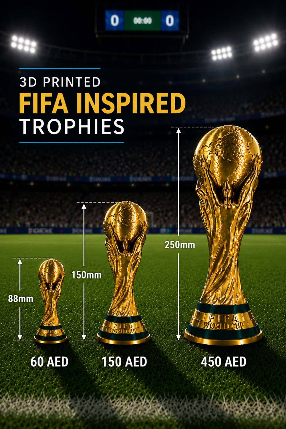 3D printed FIFA trophy replica